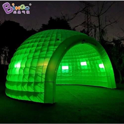 Exquisite 8x7x5 Meters Inflatable Green Half Air Dome Tent With Lights For Event - BG-T0339