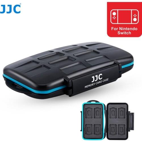 JJC Water-Resistant Memory Card Case Storage for Joy-con Switch Controller Nintendo Switch Game Card Micro SD Card Box