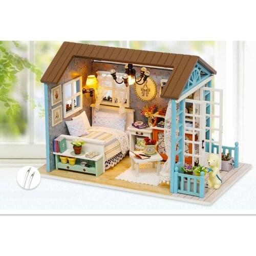 "Forest Times" Doll House Diy Miniature 3D Wooden Puzzle Dollhouse Miniaturas Furniture House Doll For Birthday Gift Toys