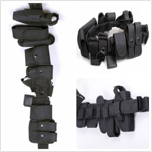 Multifunctional Security Belts Outdoor Tactical Military Training Polices Guard Utility Kit Duty Belt Belt with Pouch Set