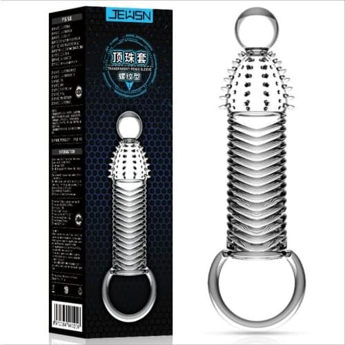 Reusable Delay Condoms vibrator Sleeve cock Ring dotted Cover Penis erection Impotence Extensions dildo GSpot porn S0699