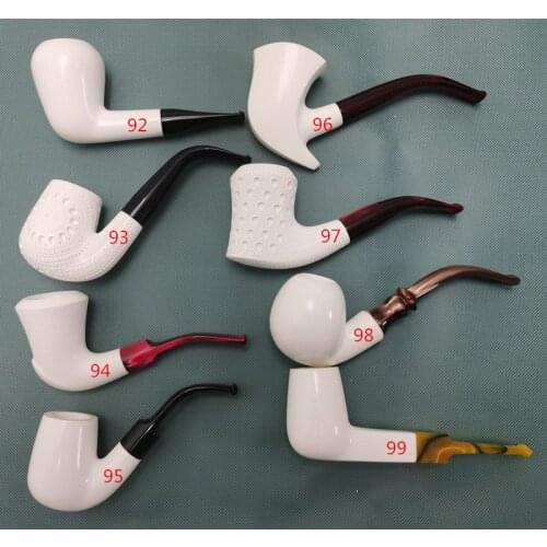 MSN.M0099 Finest Block Turkey Meerschaum Sepiolite pipe by Muhsin Erdogan pipe - Hand Carved Tobacco Smoking New medium