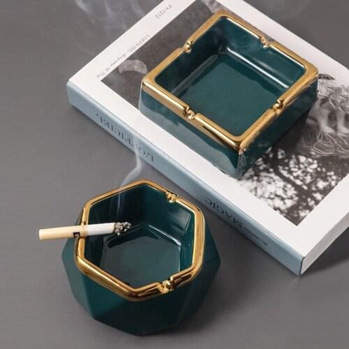 Cigar Ashtray Ceramic Ash Slot Cigarette Cigar Holder Ash Tray Outside Tracvel Cigar Ashtray for Men Gift Smoking Accessories