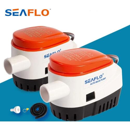 SEAFLO Fully Automatic Boat Bilge Pump 750/1100GPH 12V/24V DC Motor Electric Marine Submersible Water Exhaust Pump Accessories