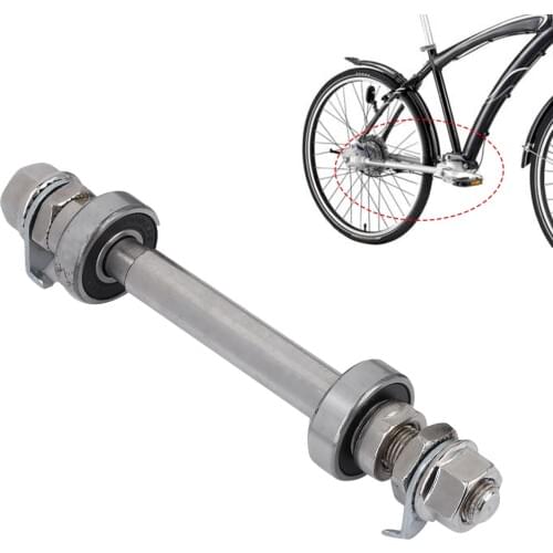 Durable Metal Bicycles Wheel Hub Axle Front Bearing 6000 Solid Shaft Lever Bike Repair Tool Fit For Road Bike Mountain Bike