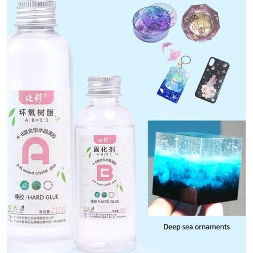 100G 1 Set Clear Resin Epoxy High Adhesive 3:1 AB Crystal Glue Resin Jewelry Making Resin Epoxy High Adhesive AB Crystal Glue
