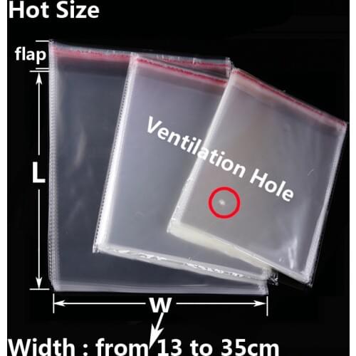 Transparent Self-adhesive OPP Poly Plastic Envelope Packaging Bags Self Sealing Resealable Clear Cellophane Bag Plastic Baggie