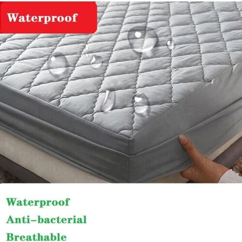 Direct Selling Waterproof Quilted Mattress Cover Urine-proof Air-Permeable Bed Soft Sanding Quilting Pillowcase Fitted No Sheet