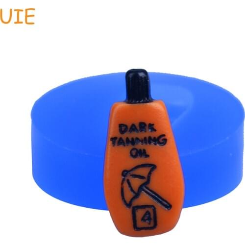 PYL499U 22.8mm Bottle Flexible Silicone Mould Miniature Food Mold for Chocolate, Fondant Gum Paste, Polymer Clay Mould