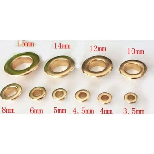 DIY flat eyelet Grommet buckle copper flat steam eye vents clothing decorative ring corn rivet with gasket