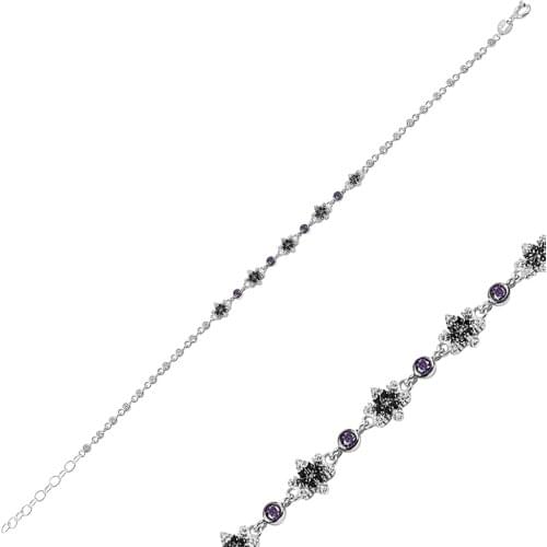 Silver Black Bracelet