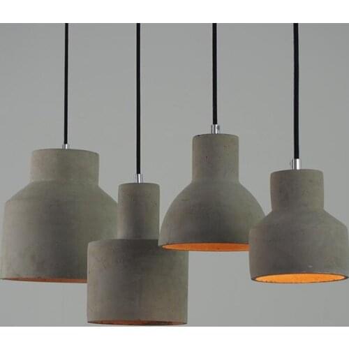 Modern Pendant Lamp Cement American Country Vintage Lights Fixture for Decoration Dinning Room Aisle Restaurant Kitchen Lights