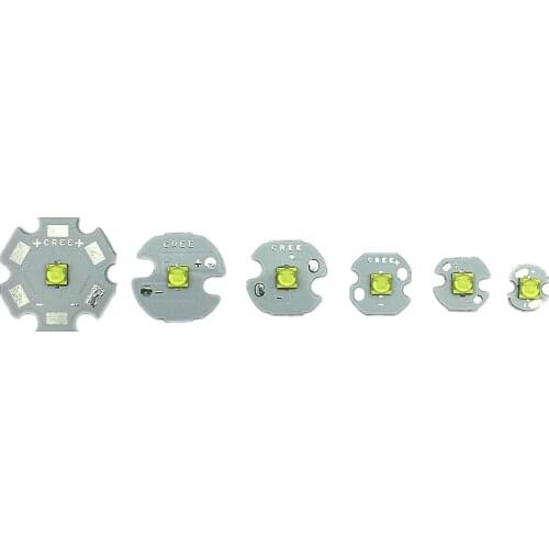 10 PCS Cree XTE XT-E LED1- 5W LED Cool white 6000-6500K high power LED CHIP with 20/16/14/12/10/8MM PCB