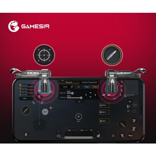 GameSir F2 Shooting Trigger Button Clips Fire Button Aim Key for iPhone and Android Phone PUBG Call of Duty CODM