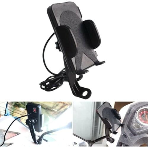 Universal Motorcycle Handlebar GPS 360 Degree Rotation Adjustable Mount Holder Bicycle For Mobile Phones