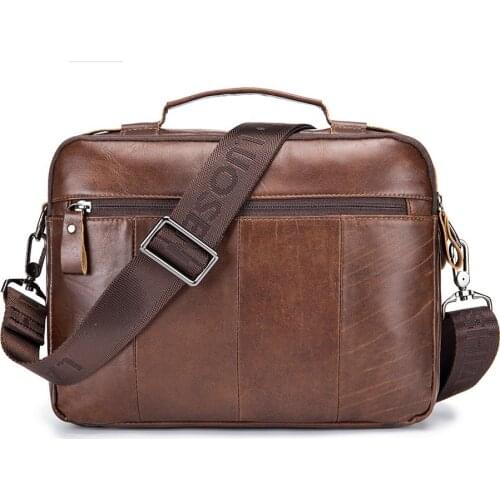 Vintage Genuine Leather Men Bag Vintage Totes Handbags Fashion Male Messenger Bags Briefcase Mens Travel Shoulder Bags