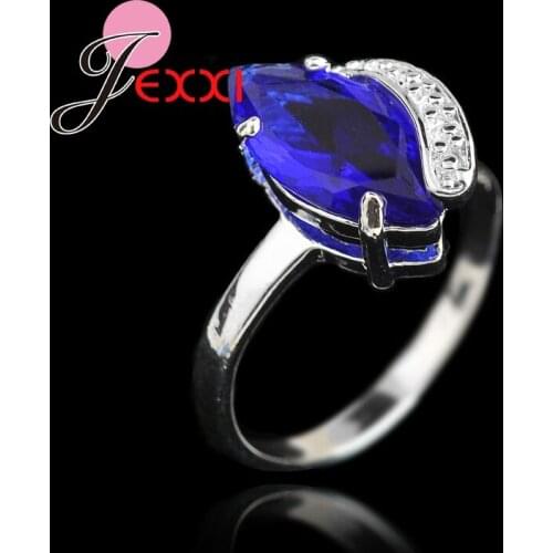 Top Quality 925 Sterling Silver Gifts For Women Shiny Clear Cubic Zirconia Accessories Fashion Casual Anel AAA CZ Crystal