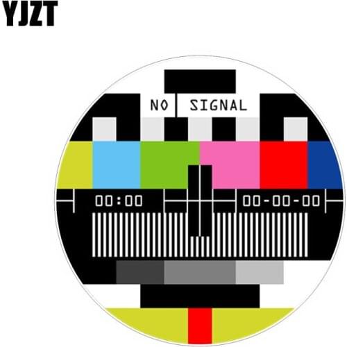 YJZT 13CM*13CM Funny No Signal TV Television Car Window Car Sticker Decal 6-1525