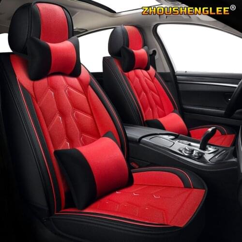 ZHOUSHENGLEE flax Cartoon auto seat covers for mazda 6 gh cx-5 opel zafira b bmw f30 vw passat b6 solaris hyundai bmw x5 x3
