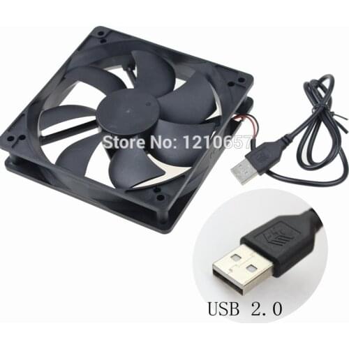 1 Pieces Gdstime 120mm 120x120x25mm DC 5V USB Brushless Cooling Cooler Fan 1800RPM