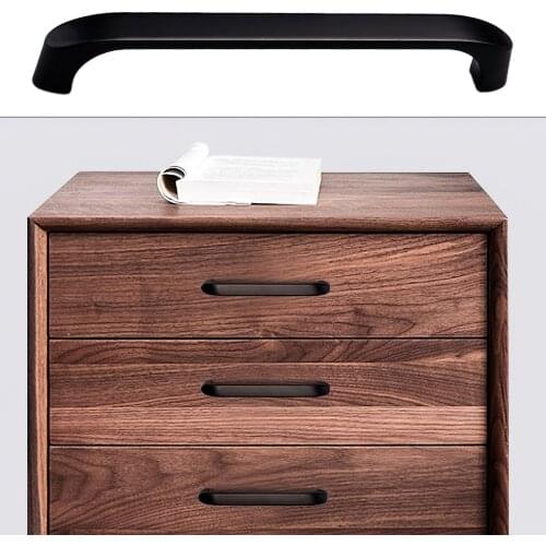 10PCS Aluminum Alloy Black Furniture Handle Kitchen Cupboard Pulls Hardware Cabinet Solid American Style Drawer Knobs