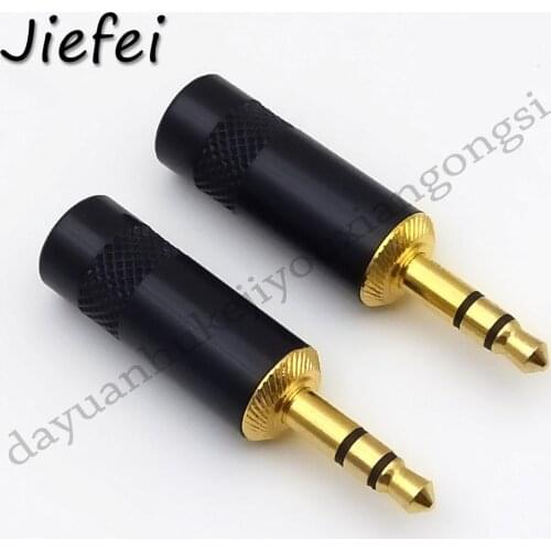 100pcs Gold plated Stereo 3.5mm Repair Headphone Plug Cable Audio adapter New