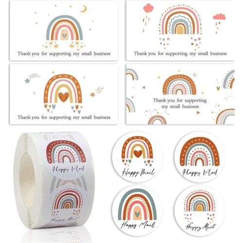 3.8cm Sticker/5*9cm Card Thank You for Purchasing Commercial Decoration Sticker Label/card Birthday Baking Wedding Sticker/Card
