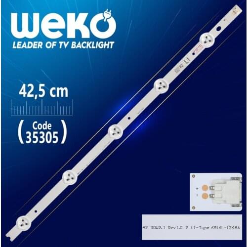 42 ROW2.1 REV1.0 2 L2-TYPE 6916L-1368A - 42.5 CM 5 LED- (WK-369)