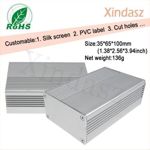 100*65*35mm(L*W*H) Aluminum Project Box Enclousure Cases Electronic aluminum box aluminum amplifier chassis