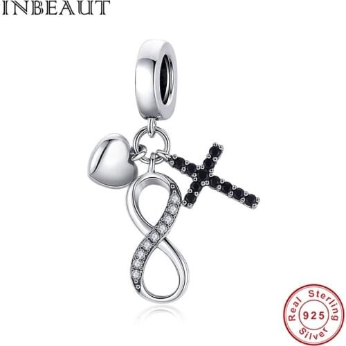 Original jewelry 925 sterling silver infinity symbol charm pendant DIY fit silver bracelet or necklace accessories woman gift
