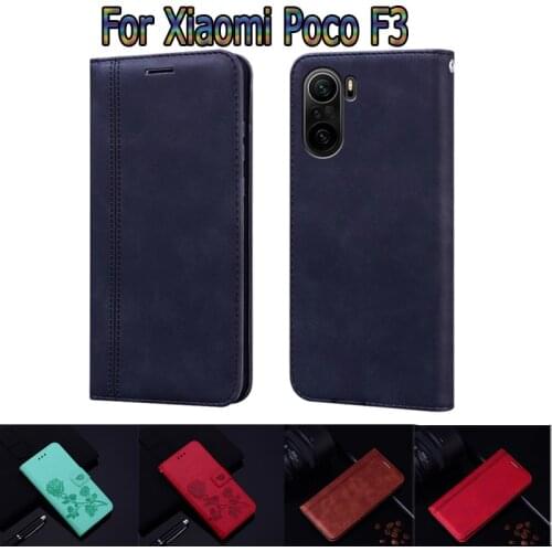 Cover For Poco F3 Case Flip Phone Protective Shell Funda For Poko F3 Case Stand Wallet Leather Book Hoesje Etui Coque Capa Bag
