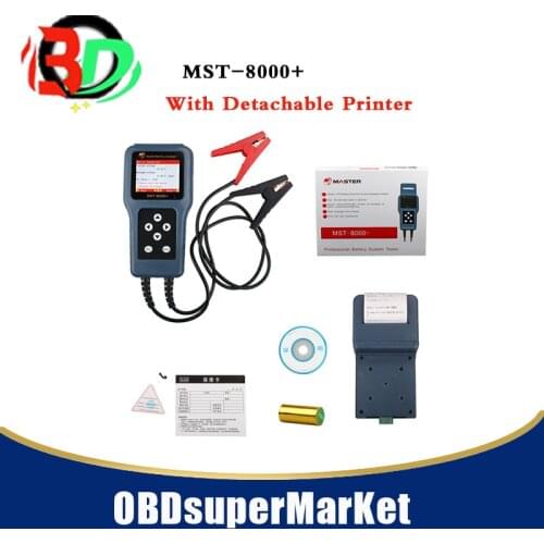 Digital Battery Analyzer MST 8000+ With Detachable Printer auto battery tester mst-8000+ mst8000