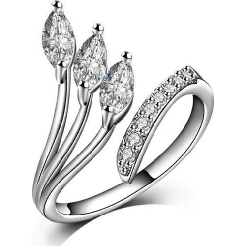 Zircon Korea Shadows Rings Tail Rings Men 's Eating Fingers Fingers Simple Open Ornaments # 136