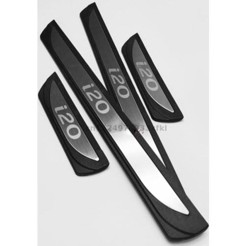 For hyundai i20 2015-2019 High-quality stainless steel Instaplijsten voetpedaal bescherming sticker welkom pedaal Car styling