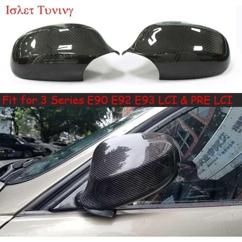 E92 Add on type Carbon Fiber M look Mirror Cover for BMW 3 Series E90 E91 E92 E93 Pre-LCI & LCI Side Door Rearview