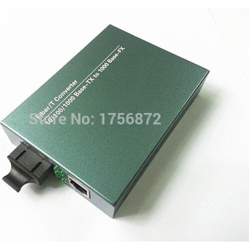 Gigabit Single-mode double-fiber fiber media converter optical transceiver RJ-45 10/100/1000M Ethernet 20KM SC