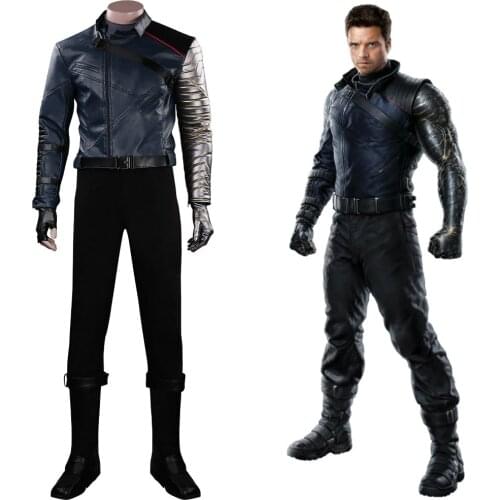 Falcon & Winter Soldier Cosplay Costume Jacket Coat Panst Gloves Full Suit Halloween Carnival Outfits