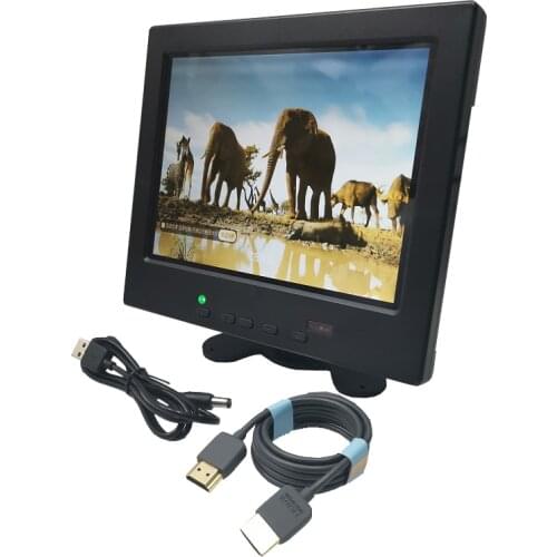 8 inch mobile portable monitoring monitor HDMIVGA1024X768IPS full viewing angle monitor USB5V-12V power supply solution