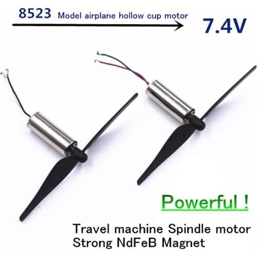 Powerful! Main motor DIY travel machine,Ndfeb strong magnetic torque 8523 motor 7.4V 41600rpm Rc model airplane hollow cup motor