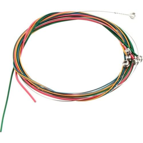 6pcs Multicolor 1-6 E B G D A E Rainbow Classic Guitar Strings Set for Acoustic Electric Guitar Steel New Arrival Dropshipping