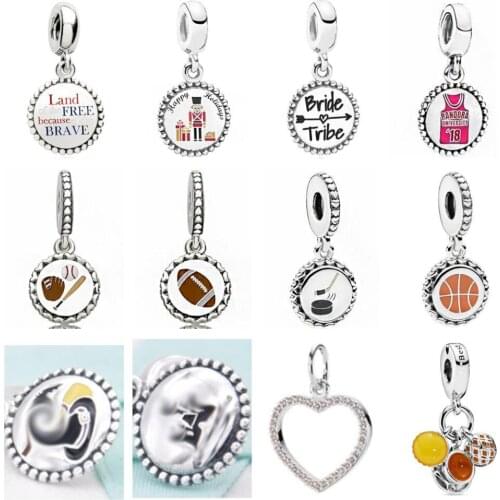 PDD DZ 15 925 Sterling Silver Spring New Charm Pendant with DIY Bracelet Necklace Jewelry Gift Carving Suitable for Women