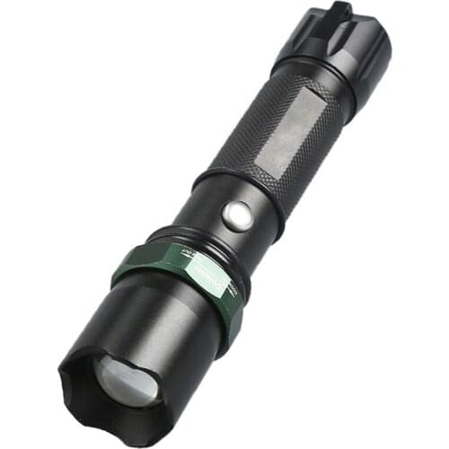 Strong Light Flashlight, Rotating Focus Non-slip Handle USB Charging High Transparent Convex Mirror (Battery Not Included)