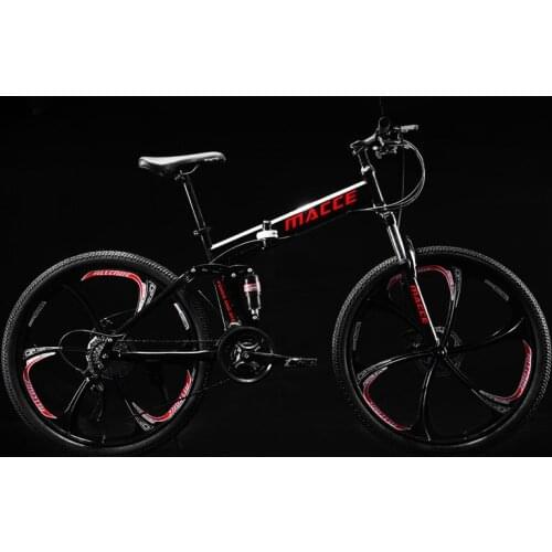 Mountain Bike Folding 26 Inch 6 Knife Wheel Speed Double Shock Absorption Off Road Adult Student Bicycle