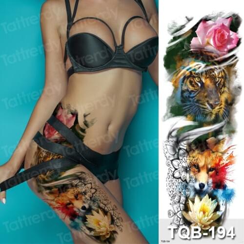 Temporary tattoo dragon arm sleeves legs model tattoos body art large transfer fake tatoo for girls bikini sticker decal big