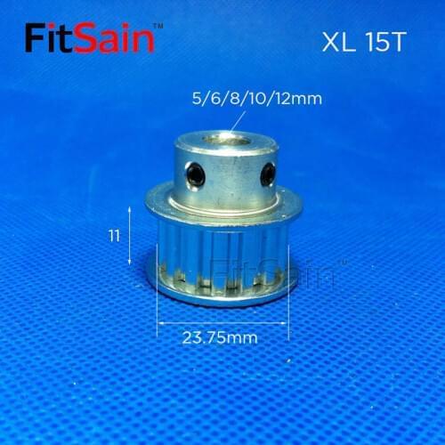 FitSain-XL 15T Width 10mm aluminum alloy pulley reduction ratio drive synchronous wheel center hole 5mm/6mm/8mm