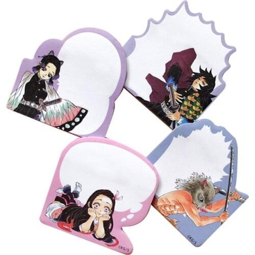 1pcs Anime Demon Slayer Periphery No Yaiba Tanjirou Kamado Sticky Note Decor PVC Stationery Graffiti Stickers School Supply