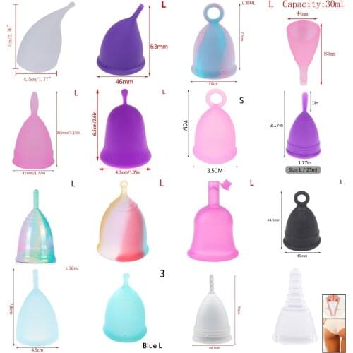 1PCS Medical Silicone Menstrual Cup Women Lady Menstrual Period Cup Coppetta Mestruale Coupe Feminine Hygiene Menstrual Cup