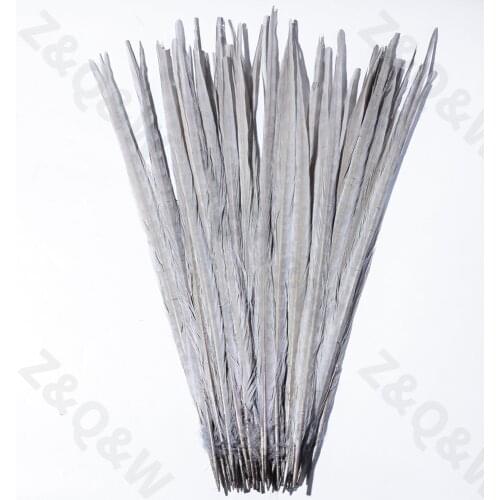Natural 35-55CM Pheasant Tail Destaining Gray 10-100PCS DIY Craft Jewelry Performance Costume Headband Decoration