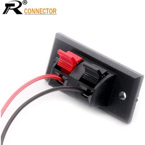 1pc 2 pins push type speaker terminal board 2 positions spring load design for speaker cable connecting speaker upgrades