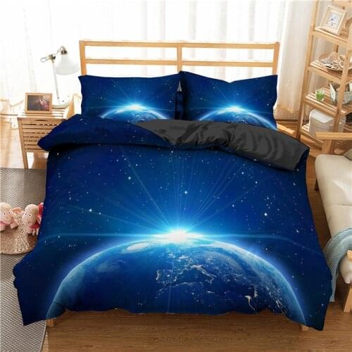 3D Printed Twin Queen Size Quilt Duvet Cover Pillowcase Dormitory Bedding Set Galaxy Sky Cosmos Night Universe Outer 2pcs/3pcs